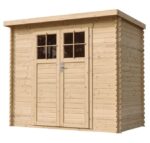 EKO-LINE Geräteschuppen H310 F mit verschließbarer Tür 130x235 cm, 19 mm stark – Bild 4