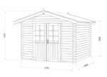 GARTENHAUS Valentine 6,1 m2 (mit brauner Imprägnierung) (276 x 230 cm) Dicke 28mm – Bild 3