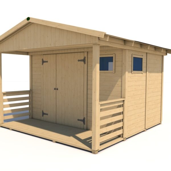 Gartenhaus HEROLD A3322 Plus mit Terrasse (6