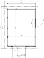 1 m2 327x433 cm dick 19 mm