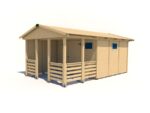Gartenpavillon Herold A3355 C X Plus mit Seitenwand (9