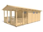 Gartenpavillon Herold A3366 D mit Terrassenboden(12