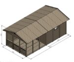 Gartenpavillon Herold A3366 C Plus mit Seitenwand und Terrassenboden (9,6 + 9,6 m2) 327x645 cm, 19 mm stark – Bild 7