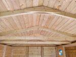 Gartenpavillon Herold A3366 C Plus mit Seitenwand und Terrassenboden (9,6 + 9,6 m2) 327x645 cm, 19 mm stark – Bild 8