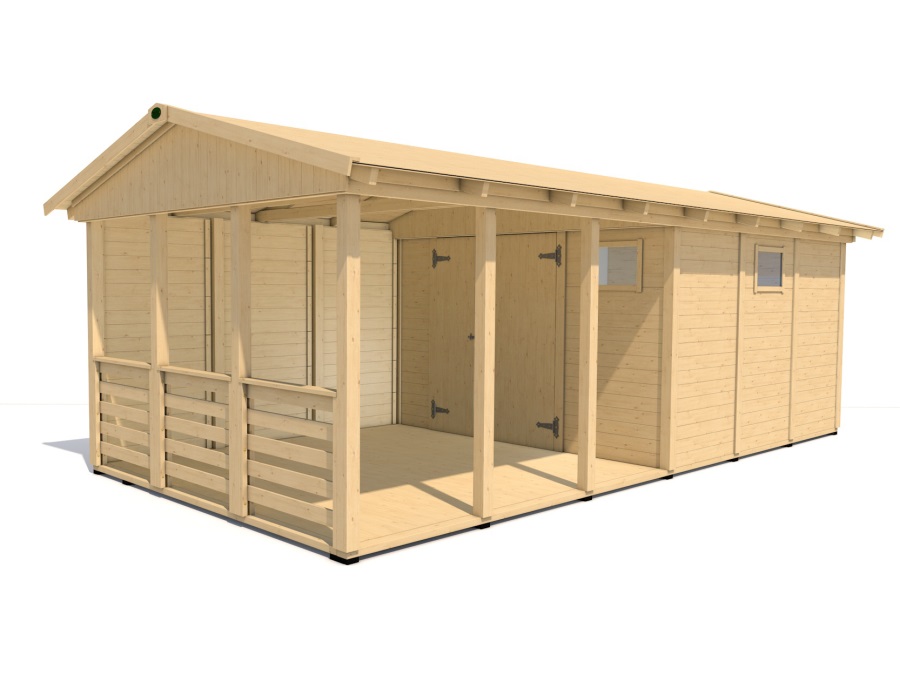 327x645-cm-tl-19-mm Gartenpavillon Herold A3366 C Plus mit Seitenwand und Terrassenboden (9
