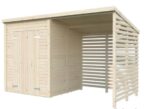Gartenhaus mit Blockhaus Leif 3