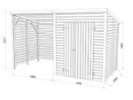 Gartenhaus mit Blockhaus Leif 3,0 + 2,9 m2 377 x 187 cm dick 16 – Bild 4