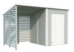 Gartenhaus mit Blockhaus Leif 3,0 + 2,9 m2 377 x 187 cm dick 16 – Bild 7