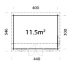 5 m2 (420x320cm) Dicke 34mm