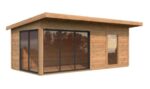 Gartenhaus Andrea 17,1 m2 mit Schiebetüren 595 x 300 cm dick 44 mm – Bild 5