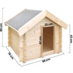 Hundehütte Dasty 73x83 cm Dicke 19 mm – Bild 3