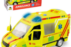 Auto City Collection Tschechischer Krankenwagen Krankenwagen auf Schwungrad auf Batterien CZ Light Sound Auto City Collection Tschechischer Krankenwagen Krankenwagen auf Schwungrad auf Batterien CZ Light Sound