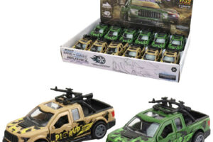 Auto Metall Modell 13cm Pick-up Militär 1:32 Reverse 2 Farben Auto Metall Modell 13cm Pick-up Militär 1:32 Reverse 2 Farben