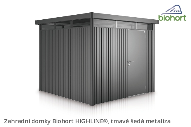 biohort-zahradni-domek-highline-h5-tmave-seda-metaliza-p53990 Biohort Gartenhaus HIGHLINE® H5