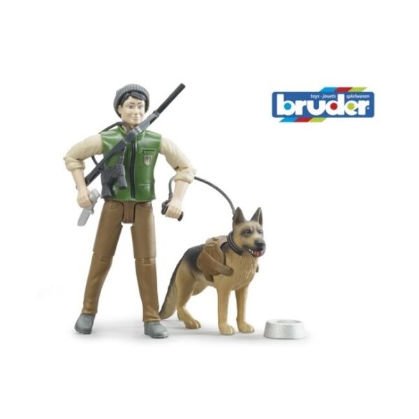 BRUDER - Figur Huntsman mit deutschem Schäferhund BRUDER - Figur Huntsman mit deutschem Schäferhund