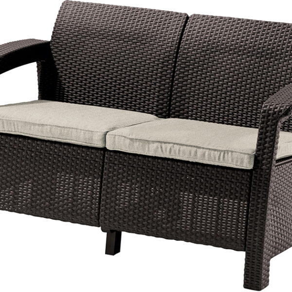 CORFU LOVE SEAT - braun .