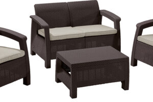 CORFU set - braun + grau-braune Kissen .