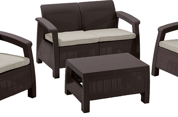 CORFU set - braun + grau-braune Kissen .