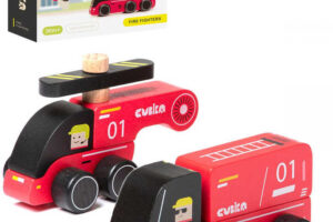 CUBIKA WOOD Firefighters Set Auto + Helikopter CUBIKA WOOD Firefighters Set Auto + Helikopter