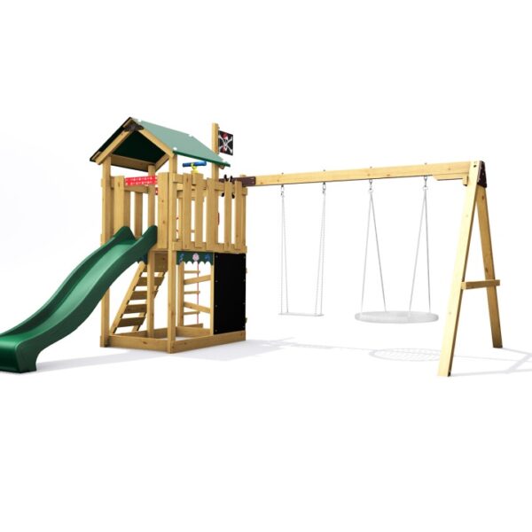 Dětské hřiště Monkey's Home Malý pirát HOOK se zelenou skluzavkou Dětské hřiště Monkey's Home Malý pirát HOOK se zelenou skluzavkou