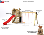 Spielplatz Monkey's Home Kleiner Pirat RED mit roter Rutsche Spielplatz Monkey's Home Kleiner Pirat RED mit roter Rutsche – Bild 7