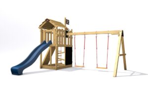 Spielplatz Monkey's Home Kleiner Pirat RED mit blauer Rutsche Spielplatz Monkey's Home Kleiner Pirat RED mit blauer Rutsche