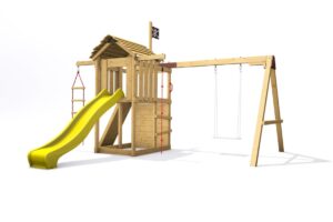 Dětské hřiště Monkey's Home Malý pirát SAM se žlutou skluzavkou Dětské hřiště Monkey's Home Malý pirát SAM se žlutou skluzavkou