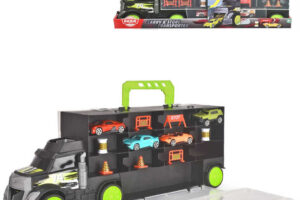 DICKIE Autotransporter 43cm Koffer 2in1 Set mit 4 Autos und Zubehör Metall DICKIE Autotransporter 43cm Koffer 2in1 Set mit 4 Autos und Zubehör Metall