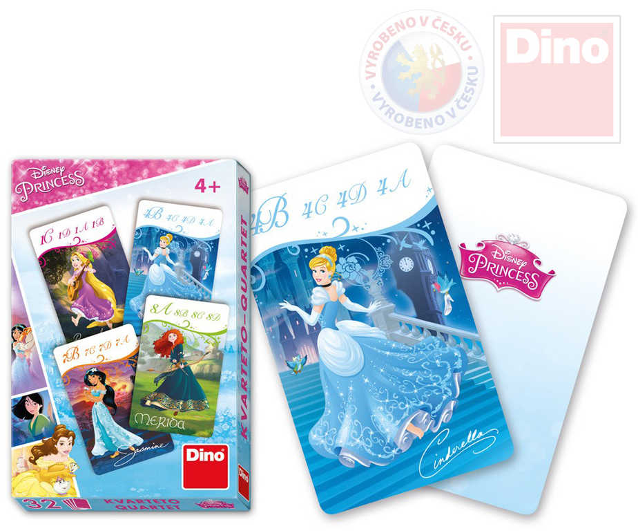 dino-hra-karetni-kvarteto-krasne-princezny DINO Spielkarte Quartett der schönen Prinzessinnen DINO Spielkarte Quartett der schönen Prinzessinnen