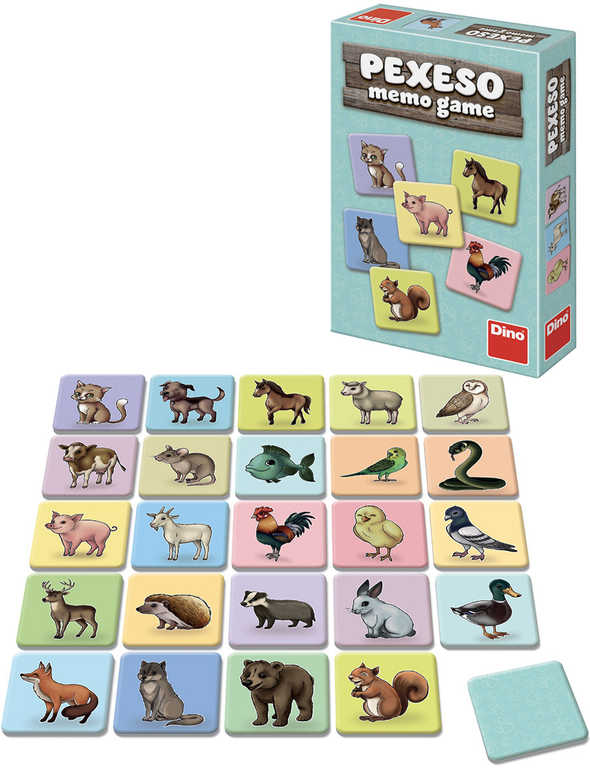 dino-hra-pexeso-zviratka-48-karticek DINO Tier-Memory-Spiel 48 Karten DINO Tier-Memory-Spiel 48 Karten