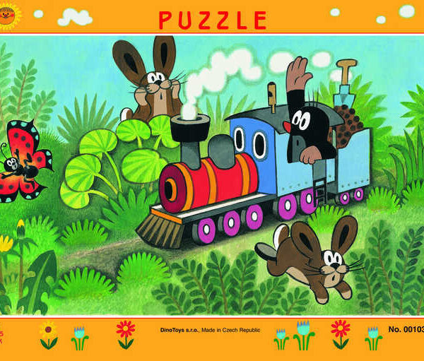 DINO PUZZLE 15 Teile Maulwurf und Lokomotive DINO PUZZLE 15 Teile Maulwurf und Lokomotive