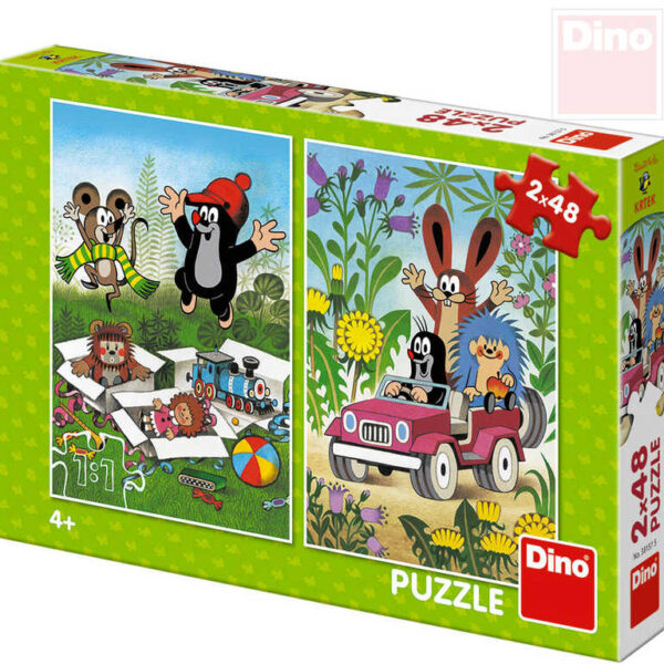 DINO Puzzle 2x48 Teile Mole is happy (Mole) 18x26