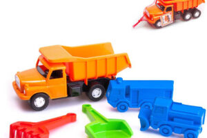 DINO TATRA T148 orange 30cm Sand Set Auto mit Werkzeug und Formen DINO TATRA T148 orange 30cm Sand Set Auto mit Werkzeug und Formen