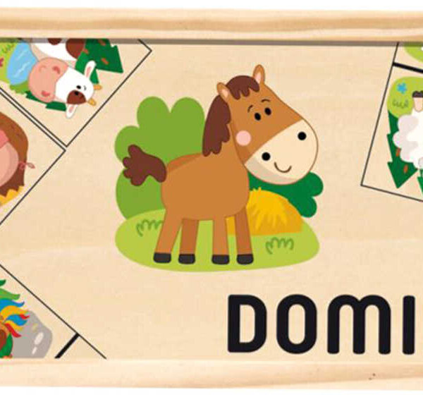 WOOD Game Dominoes Tierbilder 28 Steine WOOD Game Dominoes Tierbilder 28 Steine