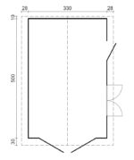 9 m2 350 x 520 cm Dicke 34 mm