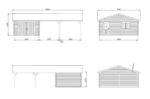 2 m2 - mit Holztür