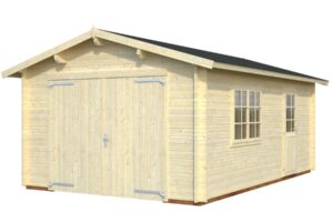 Garage Roger 19m2 mit Flügeltüren (380x570cm) 44mm dick
