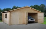 GARAGE Roger 28,4 m2 mit Holztür (595x530cm) Dicke 44mm – Bild 3