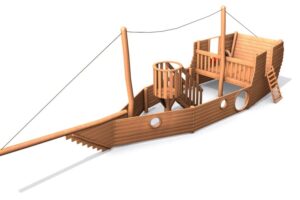 Spielset Schiff Corsair aus Akazie Spielset Schiff Corsair aus Akazie