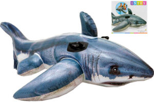 INTEX Shark aufblasbarer 173x13cm Kinderwasserwagen mit Griffen 57525 INTEX Shark aufblasbarer 173x13cm Kinderwasserwagen mit Griffen 57525