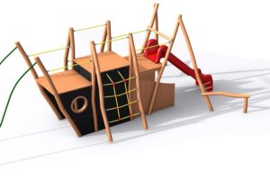 Spielset mit Akazienrutsche - Kobylka Kobylka