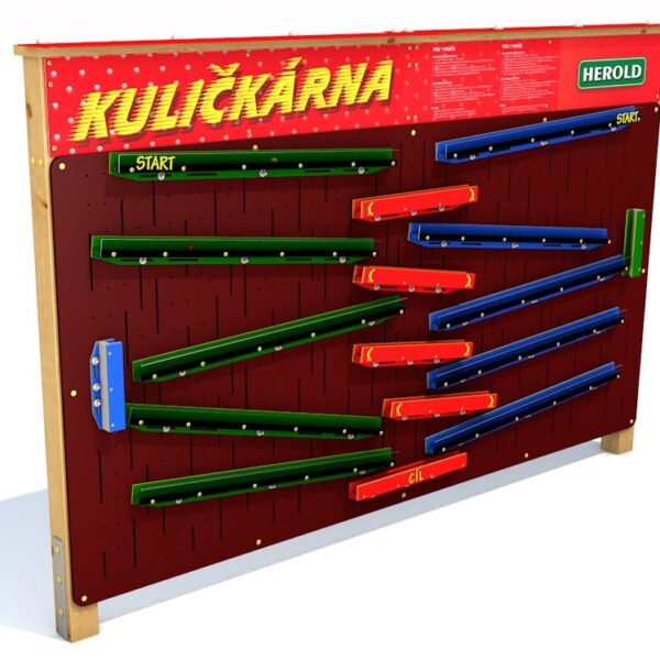 Ballspiel für zwei Spieler in einem Ständer mit Brettern Ballspiel für zwei Spieler in einem Ständer mit Brettern
