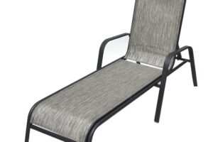 Liegestuhl ZWC-52 Metall - grau .
