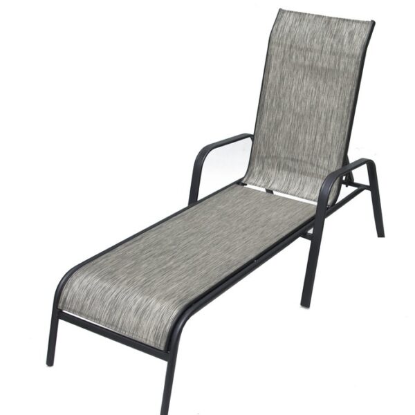 Liegestuhl ZWC-52 Metall - grau .