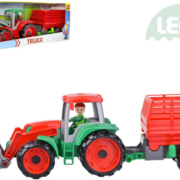 LENA Truxx Traktor Ladeset mit Heuwagen und Puppe im Karton LENA Truxx Traktor Ladeset mit Heuwagen und Puppe im Karton