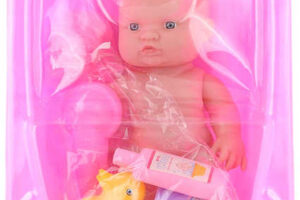 Baby 23cm in der Badewanne Spielset Puppe mit Toilettenartikeln aus Kunststoff Baby 23cm in der Badewanne Spielset Puppe mit Toilettenartikeln aus Kunststoff