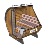Mini Sauna 160 cm Thermowood ohne Ofen . – Bild 2