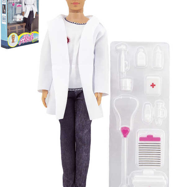 Abel Doctor Puppe 30cm Set Puppe mit medizinischem Zubehör Plastik Abel Doctor Puppe 30cm Set Puppe mit medizinischem Zubehör Plastik