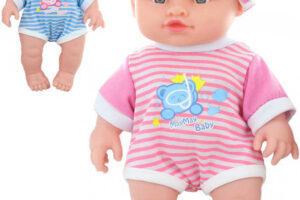 Baby-Puppe 24cm im Schlafanzug harter batteriebetriebener Körper aus Plastik 2 Farben Sound Baby-Puppe 24cm im Schlafanzug harter batteriebetriebener Körper aus Plastik 2 Farben Sound