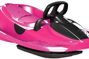 PLASTKON Lenkbarer Bob mit Lenkrad Stratos Kunststoff rosa und rot PLASTKON Lenkbarer Bob mit Lenkrad Stratos Kunststoff rosa und rot